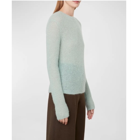 COPY - Vince Brushed Cashmere Wool Blend Crewneck Sweater in Mint Glass - Picture 7 of 13